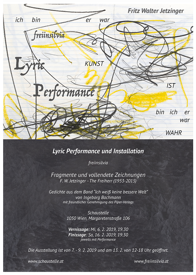 Demnächst: Präsentationsperformance zum grafischen Werk von Fritz Walter JETZINGER