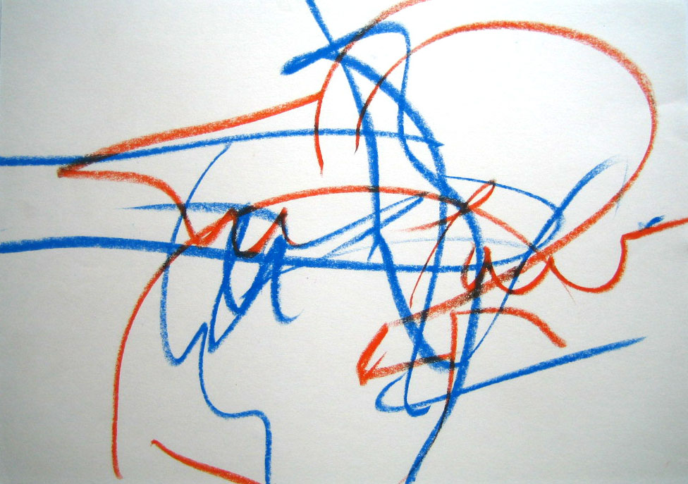 o.T., 43 x 30,5 cm, Pastellkreide auf Papier, 1993